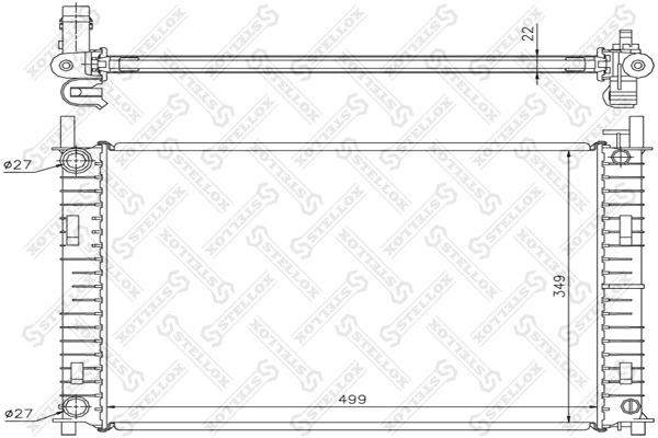 Radiator, engine cooling 10-25781-SX