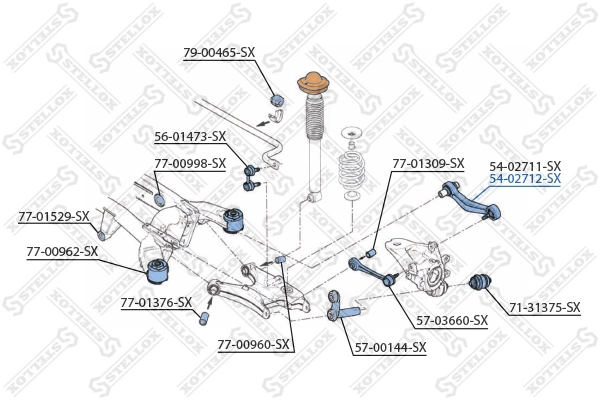 STELLOX 54-02712-SX Control/Trailing Arm, wheel suspension
