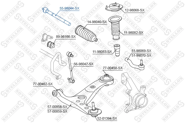 Inner Tie Rod 55-98044-SX
