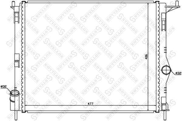 Radiator, engine cooling 10-25473-SX