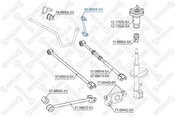 STELLOX 56-00026-SX Link/Coupling Rod, stabiliser bar