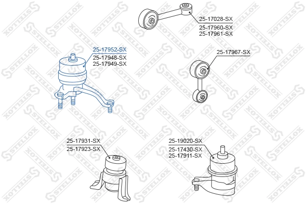 Mounting, engine 25-17952-SX