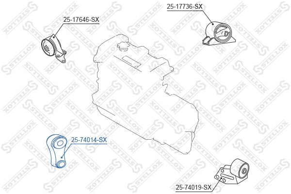 Mounting, engine 25-74014-SX