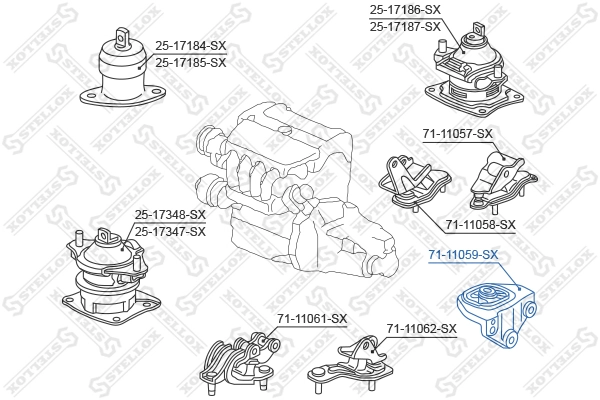 Mounting, manual transmission 71-11059-SX