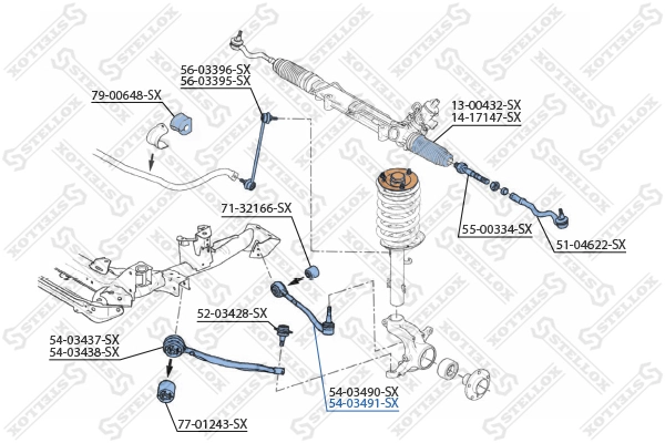 STELLOX 54-03491-SX Control/Trailing Arm, wheel suspension