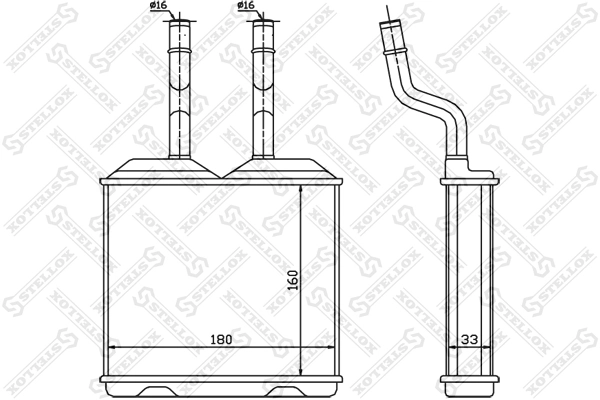 Heat Exchanger, interior heating 10-35055-SX