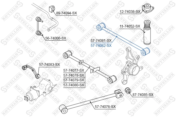STELLOX 57-74082-SX Rod/Strut, wheel suspension