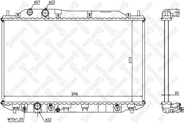 Radiator, engine cooling 10-26679-SX