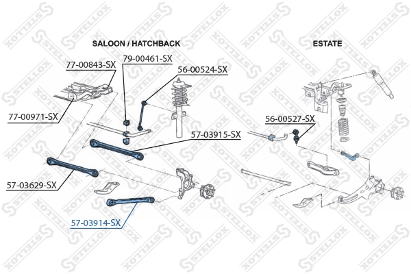 STELLOX 57-03914-SX Control/Trailing Arm, wheel suspension