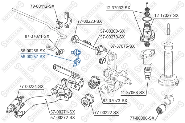 STELLOX 56-00257-SX Link/Coupling Rod, stabiliser bar