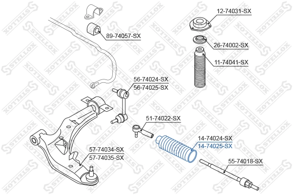 Bellow, steering 14-74025-SX