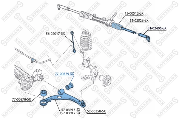 Mounting, control/trailing arm 77-00879-SX