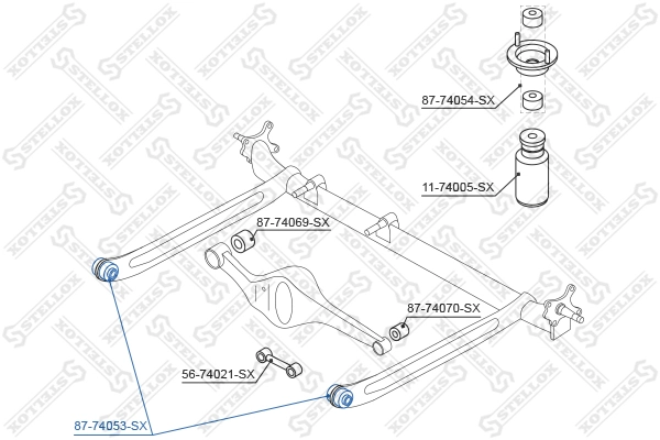 Mounting, control/trailing arm 87-74053-SX