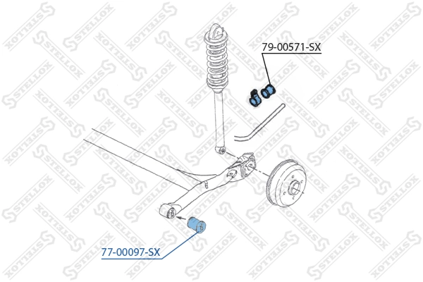 Mounting, control/trailing arm 77-00097-SX