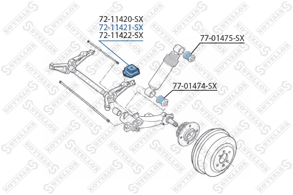 Mounting, control/trailing arm 72-11421-SX