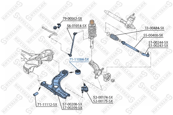 Mounting, control/trailing arm 71-11084-SX