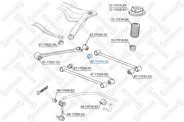 Mounting, control/trailing arm 87-17014-SX