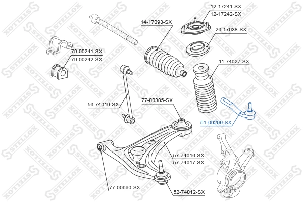 Tie Rod End 51-00299-SX