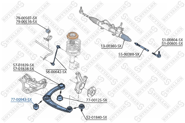 Mounting, control/trailing arm 77-00943-SX