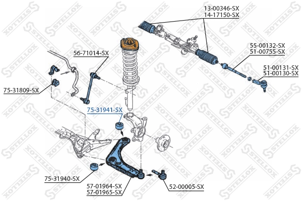 Mounting, control/trailing arm 75-31941-SX