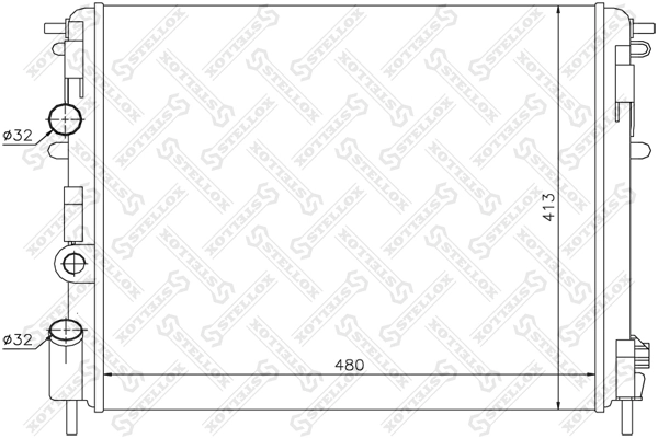 Radiator, engine cooling 10-25134-SX