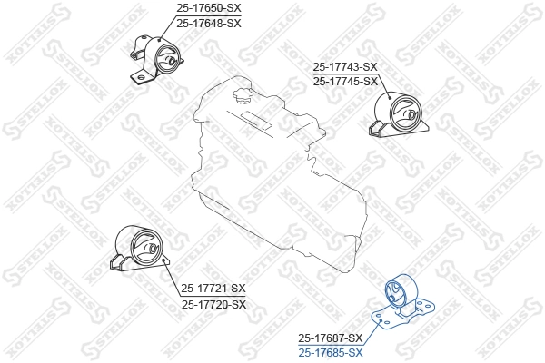 Mounting, engine 25-17685-SX