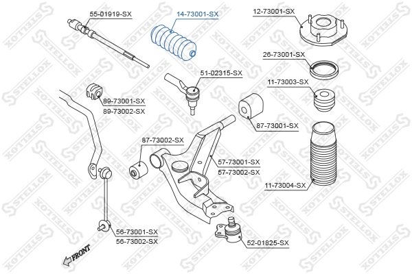 Bellow, steering 14-73001-SX