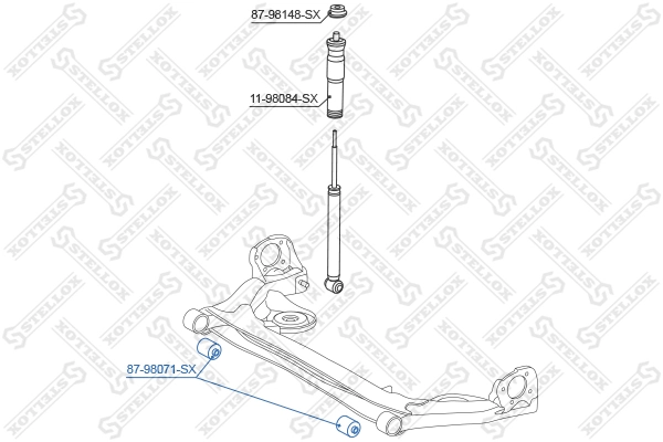 Mounting, control/trailing arm 87-98071-SX