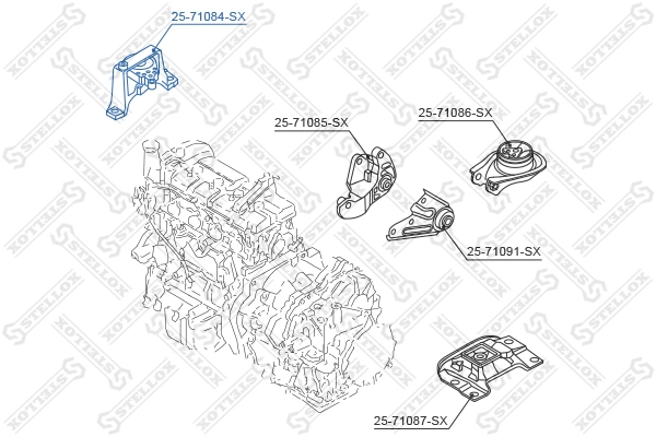 Mounting, engine 25-71084-SX