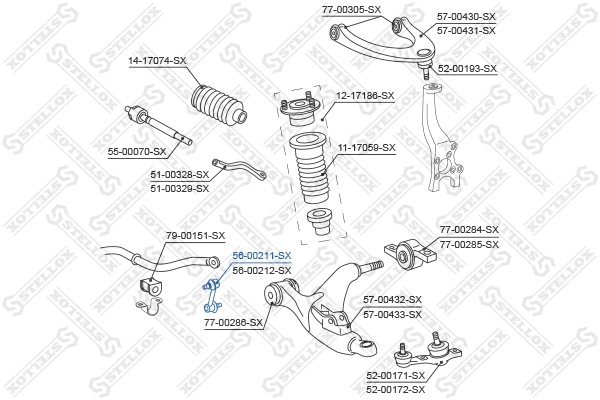 Rod/Topang, Penstabil 56-00211-SX