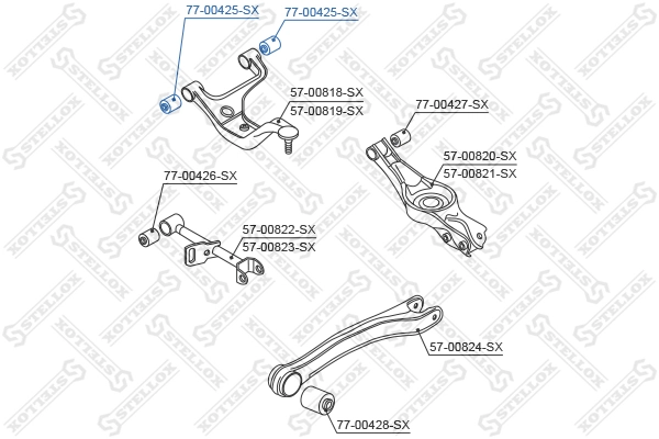 Mounting, control/trailing arm 77-00425-SX