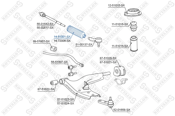 Bellow, steering 14-51001-SX