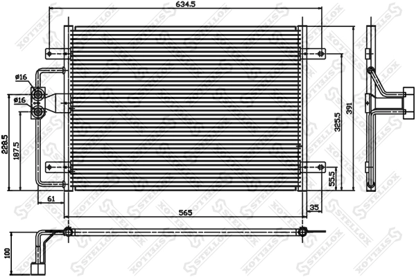 Condenser, air conditioning 10-45012-SX