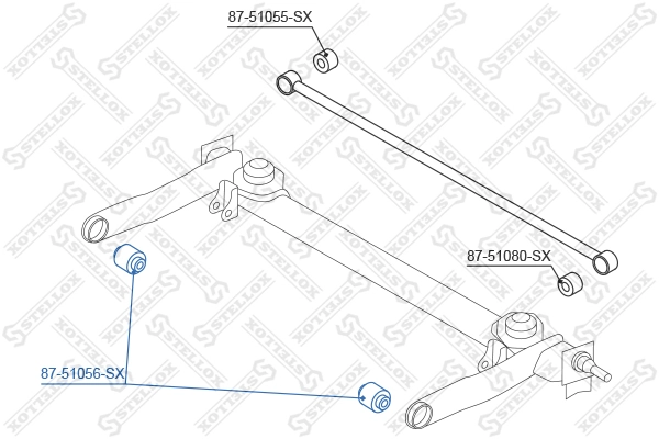 Mounting, control/trailing arm 87-51056-SX