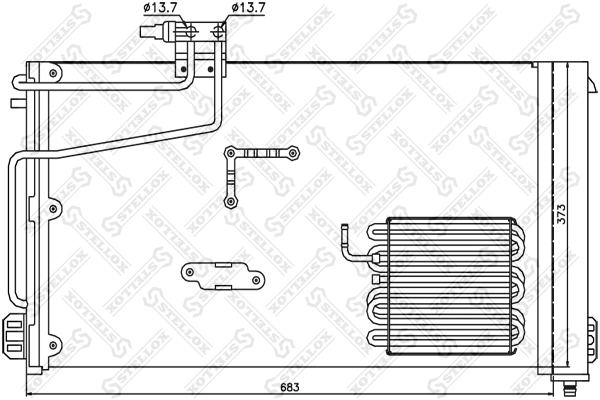 Condenser, air conditioning 10-45126-SX