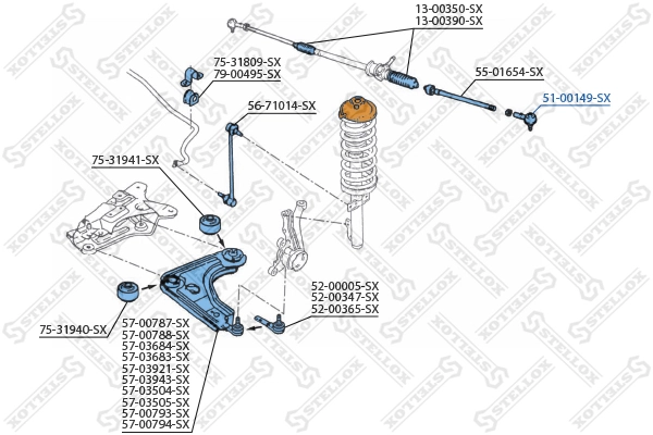 STELLOX 51-00149-SX Tie Rod End
