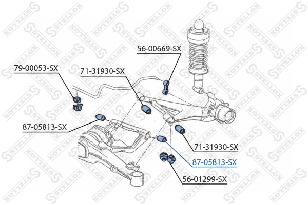 Mounting, control/trailing arm 87-05813-SX
