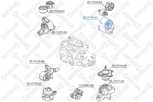 Mounting, engine 25-17274-SX