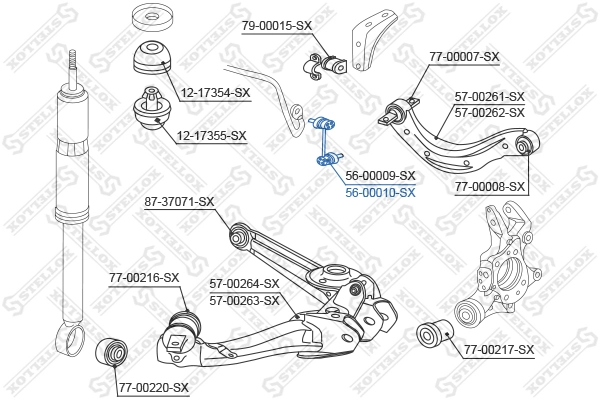 Link/Coupling Rod, stabiliser bar 56-00010-SX