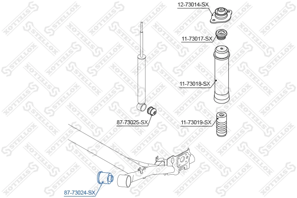 Mounting, control/trailing arm 87-73024-SX