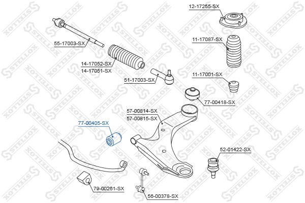 Mounting, control/trailing arm 77-00405-SX