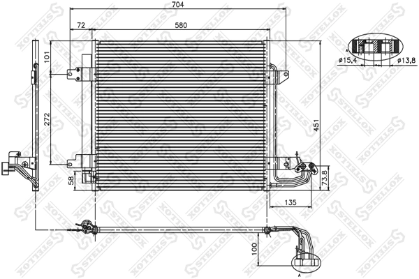 Condenser, air conditioning 10-45060-SX