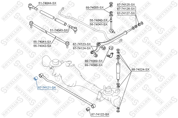 Mounting, control/trailing arm 87-74121-SX