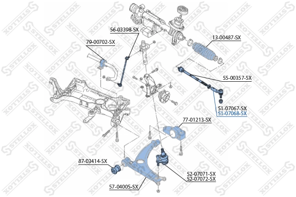 STELLOX 51-07068-SX Tie Rod End