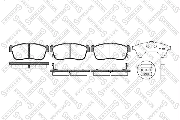 Brake Pad Set, disc brake 735 002B-SX
