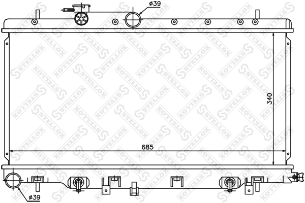 Radiator, engine cooling 10-25144-SX