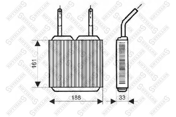 Heat Exchanger, interior heating 10-35045-SX