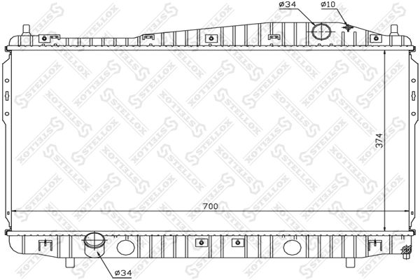 Radiator, engine cooling 10-25681-SX
