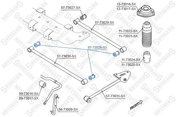 STELLOX 87-73028-SX Mounting, control/trailing arm