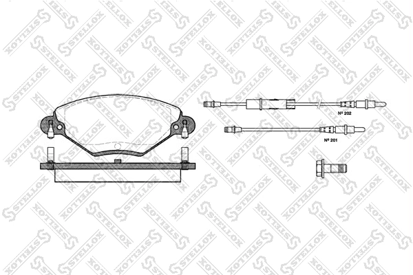 Brake Pad Set, disc brake 839 004B-SX